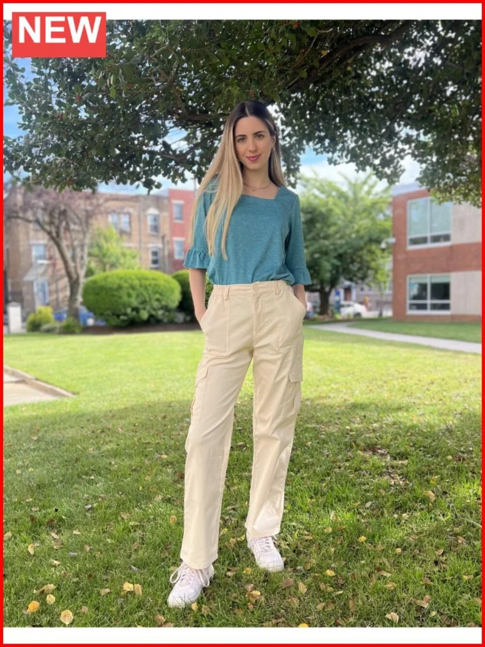 High Waisted Cargo Pants with 6 Pockets Y2K Streetwear Baggy Wide Leg